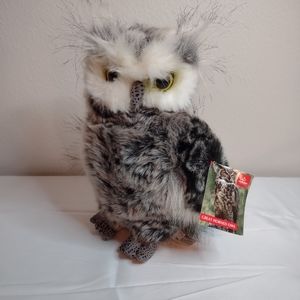 NWT Aurora Barney Great Horned Owl 9” Plush Stuffed Animal Soft Realistic Bird